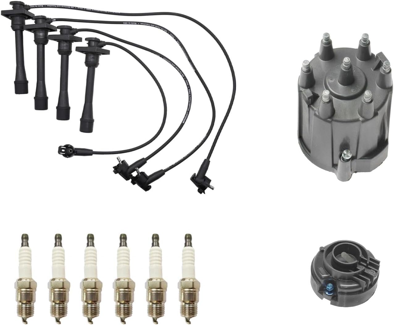 MAC Ignition Kit for Chevrolet S10 Pickup 2.8L (1988-1992), Polycarbonate (PC), Includes Cap, Rotor, Wires, Spark Plugs
