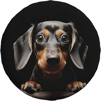 Pad Dachshund Spare Tire Cover Wheel Protectors Weatherproof Wheel Covers Sun Protection Universal Fit for Trailer Rv SUV Truck Camper Travel Trailers Accessories