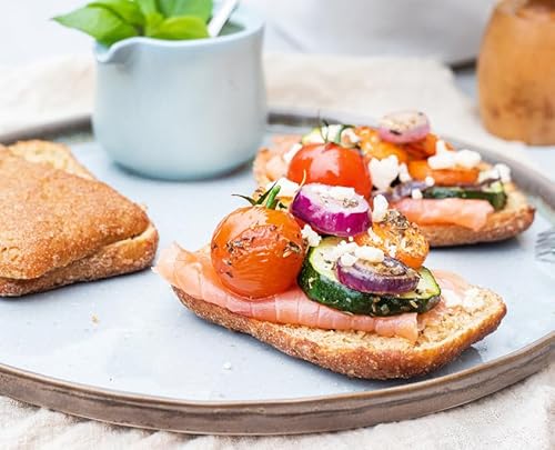 Mestemacher High Protein Toastbrötchen, ballaststoffreich, vegan, Eiweiß Lieferant zum Toasten, für Diabetiker geeignet, vorgeschnitten, 8 Scheiben/4 Stück, 260 g