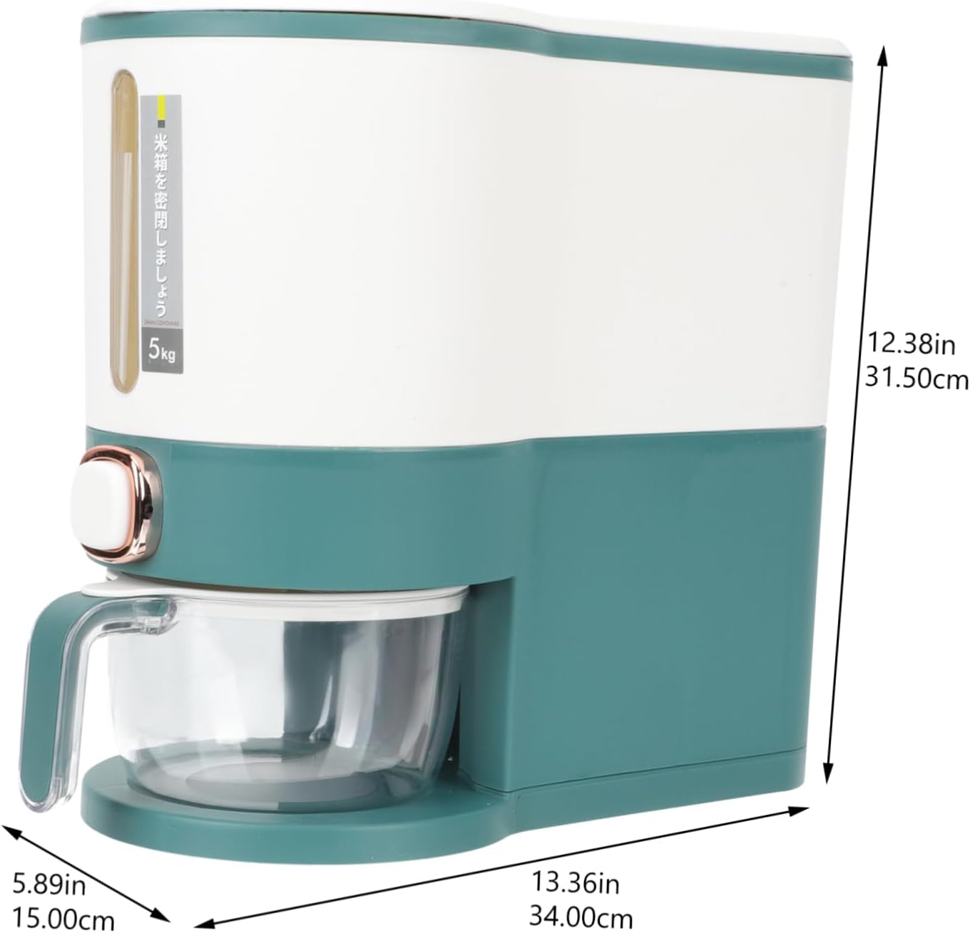 PRETYZOOM Food Grade Rice Storage Container Airtight Grain Storage Bucket Dispenser Cereal Dispenser for Kitchen Sealed Rice Bin for Health