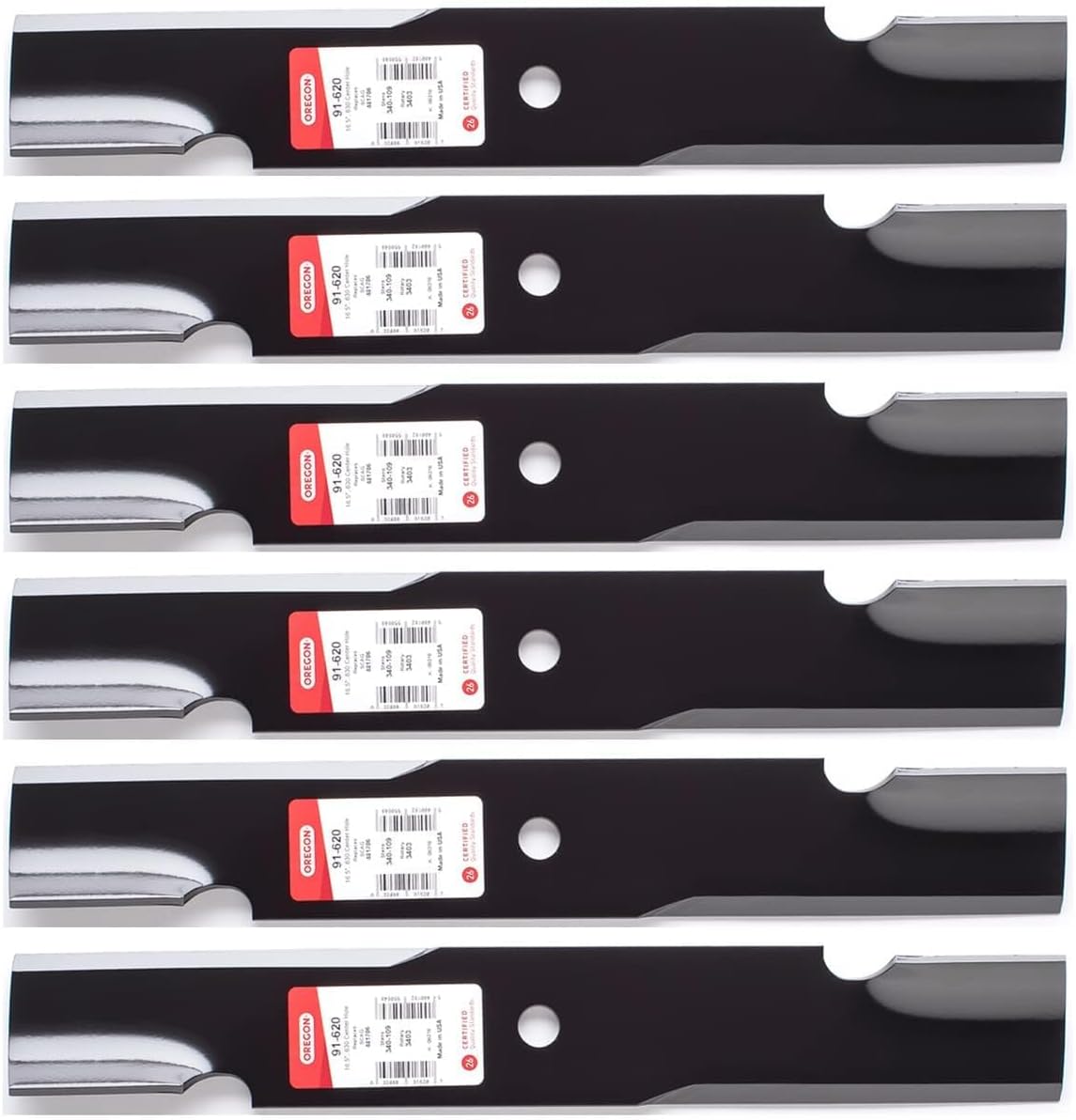 Oregon 6PK 91-620 Lawn Mower Blades Compatible with Scag 32" 48110, 481706, 482877 A48110, 48" Tiger Cub Freedom Z