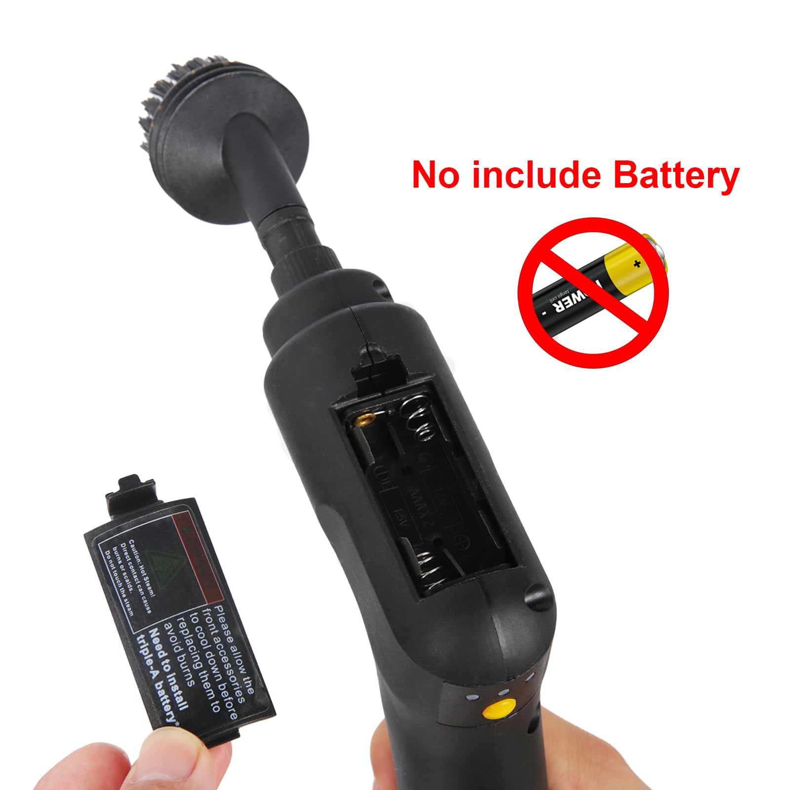 2500W Dampfreiniger Handgerät mit Digitalanzeige, Hochdruck Dampfreiniger für Zuhause, Handdampfreiniger mit Aufsätzen für Sofa, Fliesen, Küche & Bad, Steam Cleaner mit Bürstenaufsätzen (Schwarz)