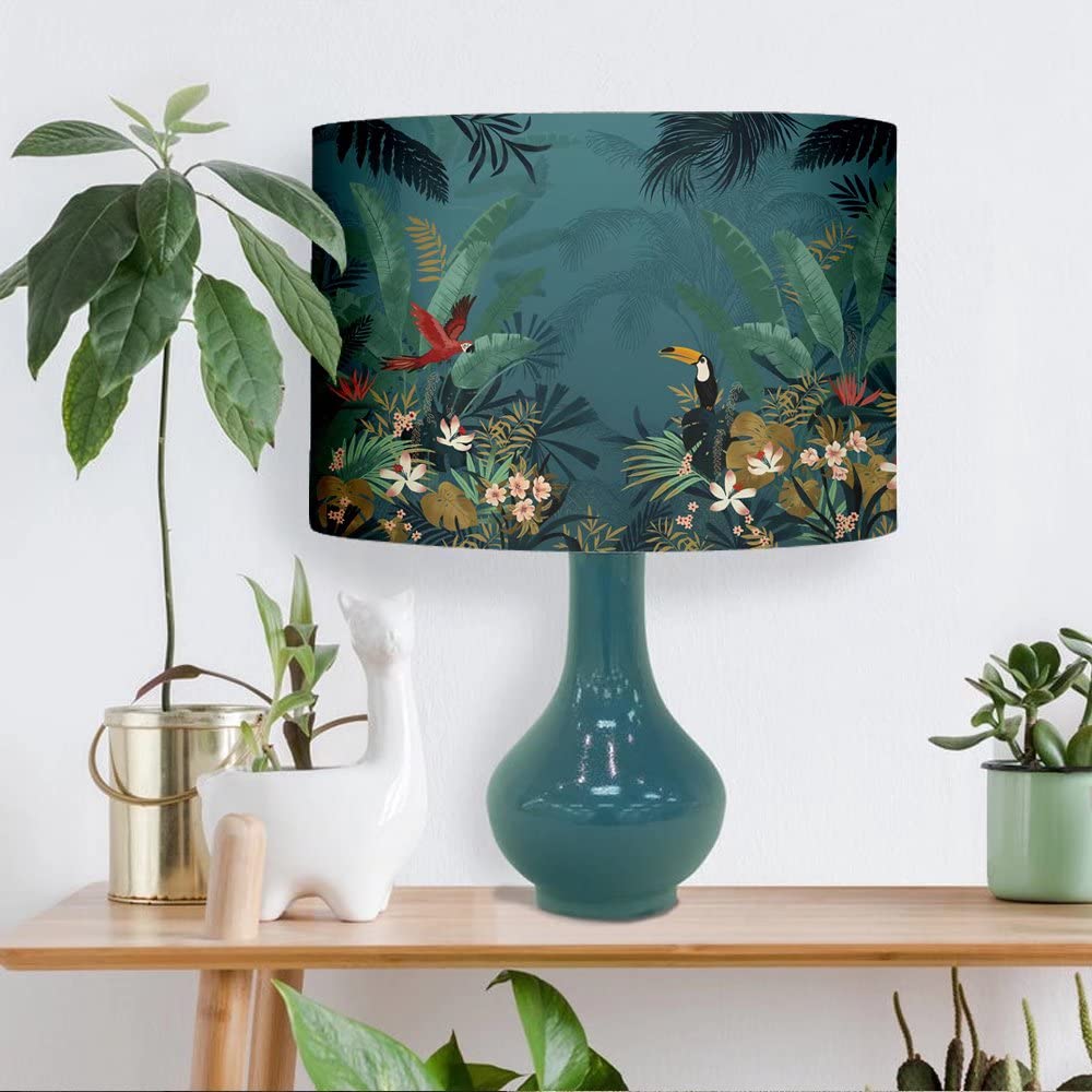 フロアスタンド BIG lamp shade Antique Flower leaf Antique Lamp With Raised Golden Leaf and Hand Painted