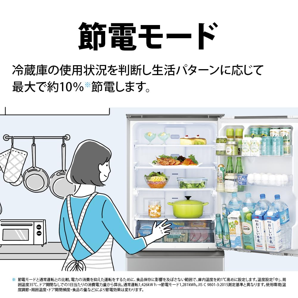 Amazon | シャープ 冷蔵庫 幅60.0cm 374L 左右フリー SJ-X372P-S