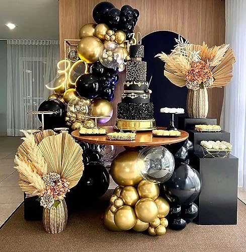Image of KALOR Metallic Multicolor Balloons, 100 pcs 5 inch Thick Latex Chrome balloons for Balloon Garland Arch, Birthday Decoration, Wedding Party, Baby Shower Decorations