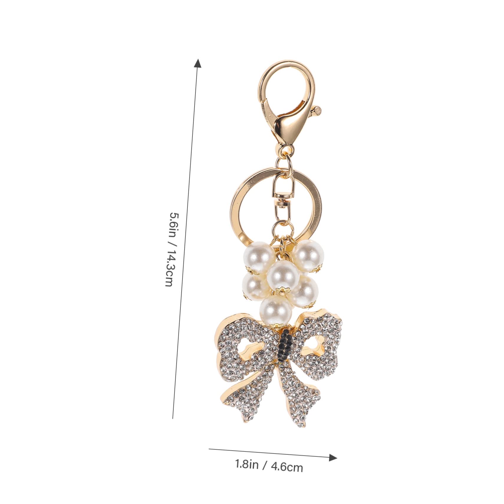 Ciieeo 4piezas Llaveros De Forma De Lazo Decorativo Llavero Brillante Para Bolso y Mochila Accesorio Elegante y Duradero