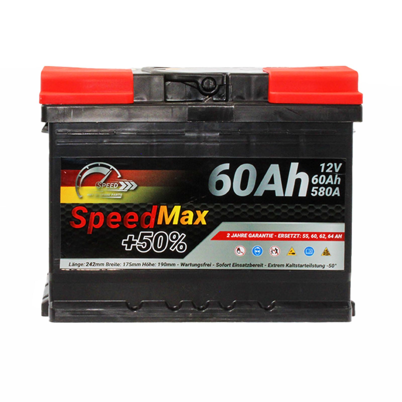 SMC Speed Max Batterie L2 60Ah 580A 12V Starterbatterie Autobatterie