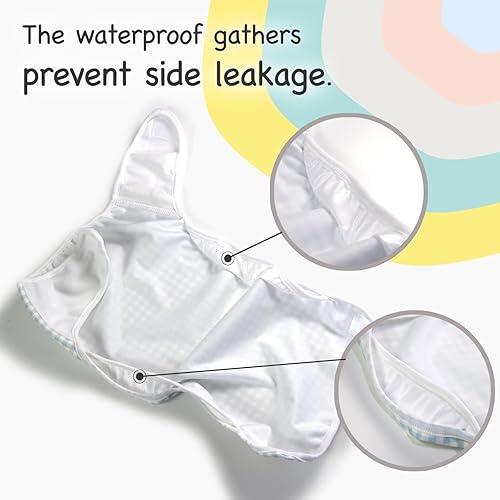 Miniatura 6 de POCKE  Juego de 2 fundas para pañales de tela para bebé, con velcro, a prueba de fugas, a prueba de fugas, para niño y niña, lindo paño simple