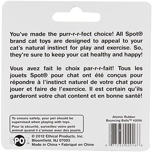 SPOT Atomic Bouncing Ball Cat Toy 2pcs Size:Pack of 4