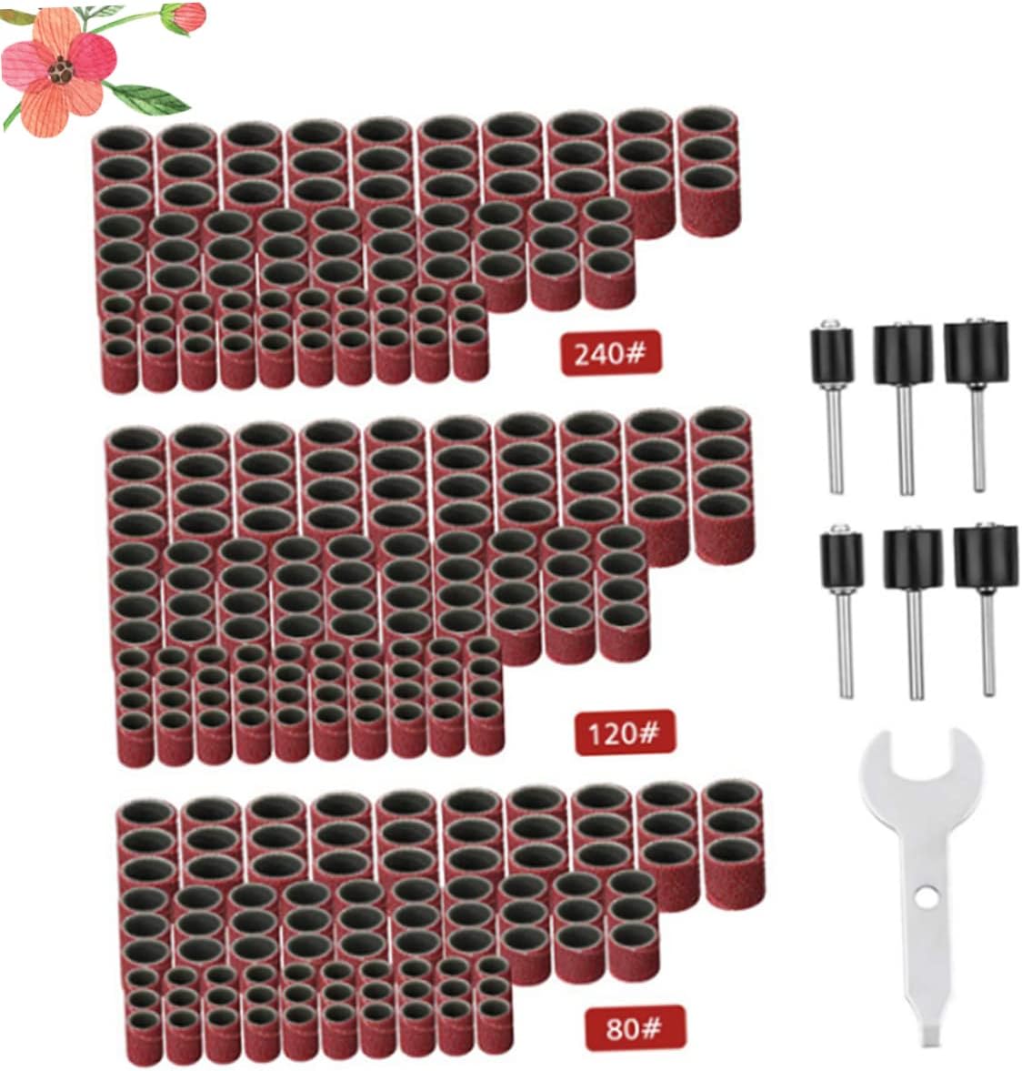 jojofuny 307pcs Emery Circle Polishing Set Durable Rubber Abrasive Discs for Electric Tools Compatible Ceramics for Various Polishing Tasks