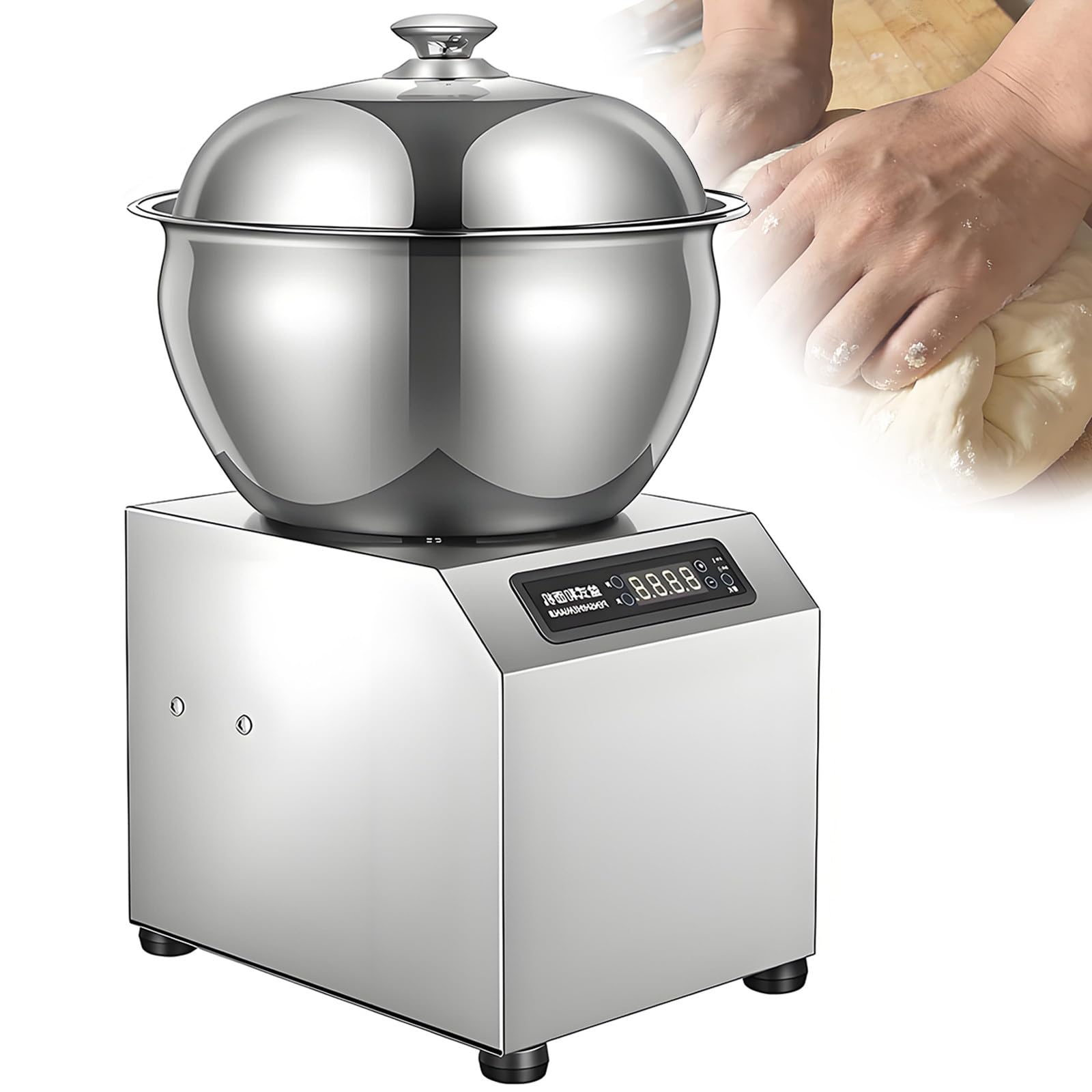 Komercyjny Mieszalnik Do Ciasta Spiralnego 2200W,1400 Obr./Min,Elektryczny Spiralny Ugniatacz Z Podwójnym Obrotem,Wytrzymały 8Kg,Do Piekarni,Restauracji,Pizzerii,Ciasta Chlebowego 8kg