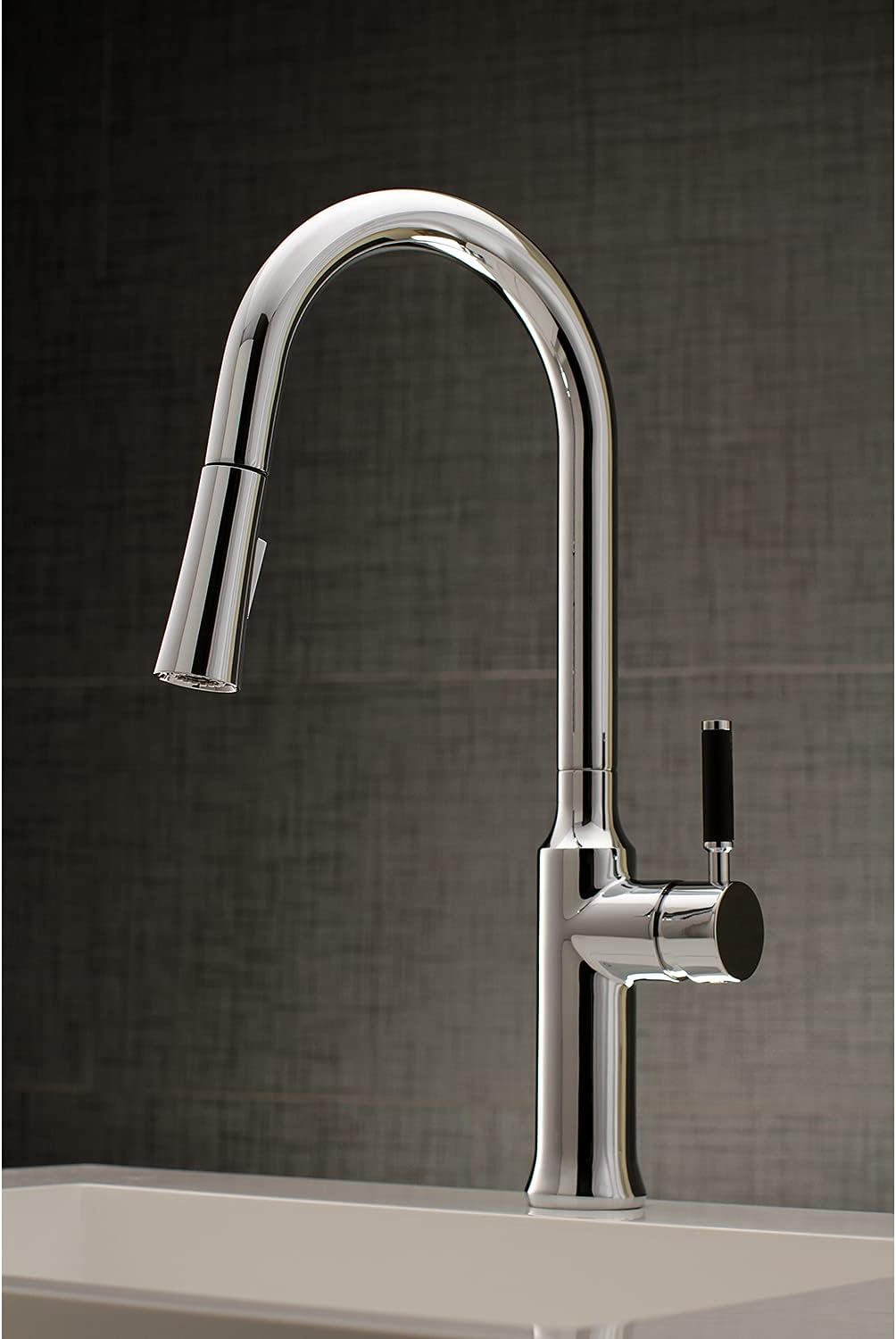 Gourmetier LS2721DKL Kaiser Single-Handle Pull-Down Kitchen Faucet, Polished Chrome