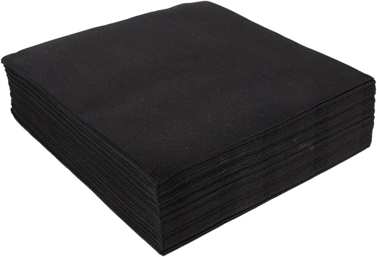 Veemoon Disposable Black Dinner Napkins 2pcs 50pcs Each, Thick Hotel-grade Paper Napkins for Weddings, Parties, and Holiday Tableware