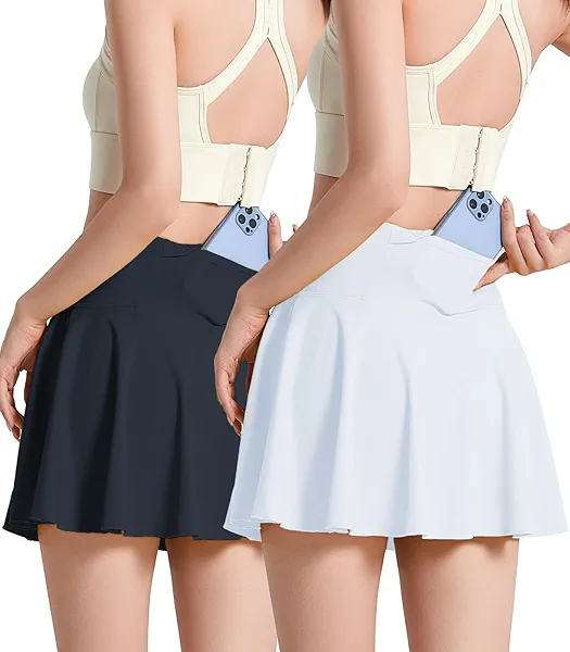 Heyielda Women's Athletic Tennis Skirts with Pockets Pickleball Workout Skorts