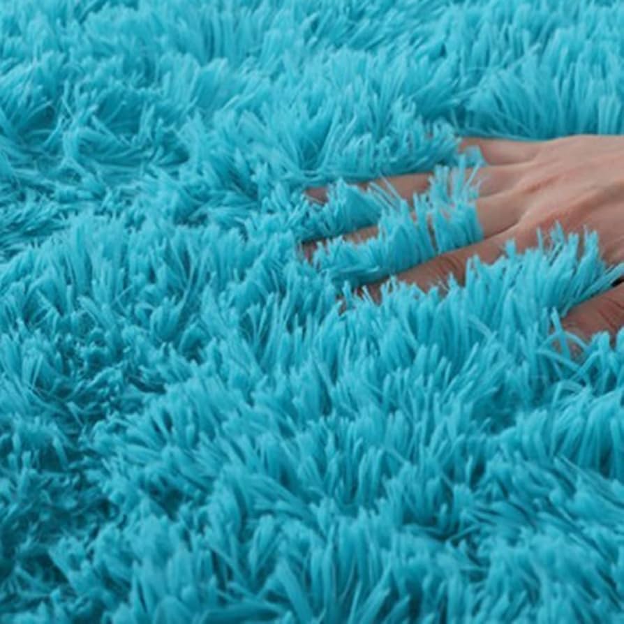 Amazon｜[L9KI6] カーペット ラグマット ブルー 高級 長方形