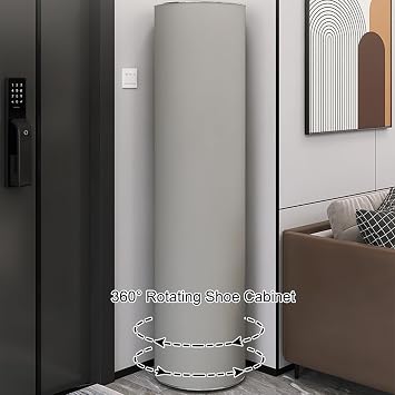 360 Shoe Rack, Rotating Shoe Rack Tower, Rotating Shoe Cabinet, Space-Saving Spinning Shoe Rack, Shoe Cabinet for Entryway, for Living Room, Entryway, Hallway