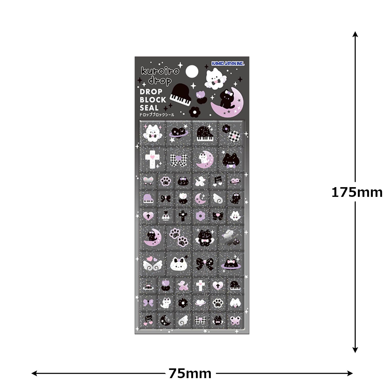 Amazon.co.jp: カミオジャパン シール ドロップブロックシール くろ