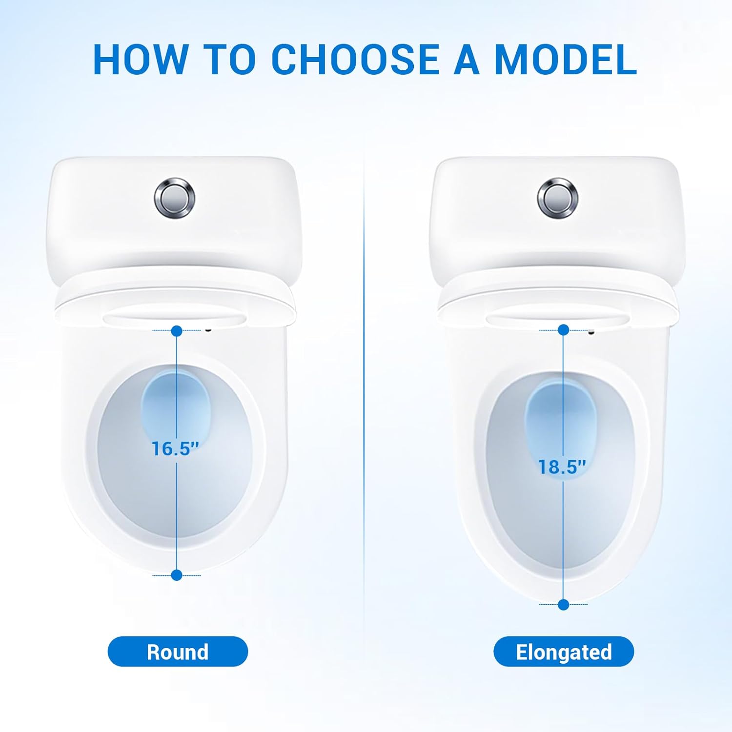 KHE Round Toilet Seat 16.5 Inch, Soft Close Toilet Seat with No-Touch Handle, Quick Release for Easy Cleaning, Non-Slip Bumpers, Durable PP, White