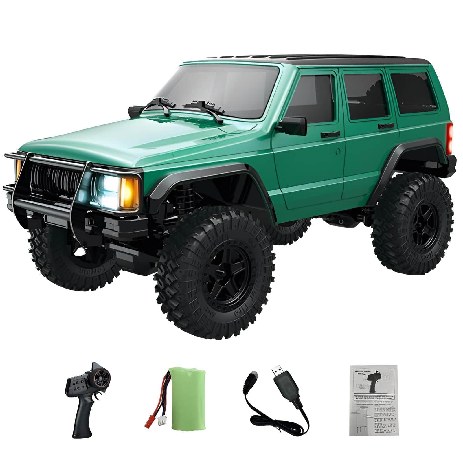Rc Pojazd Wspinaczkowy 4x4 All-terrain Buggy Z Reflektorem Led, Niezależnym Zawieszeniem 4wd, Gumowymi Oponami I Karoserią Przeciwwybuchową Z Pvc Do Przygód W Terenie
