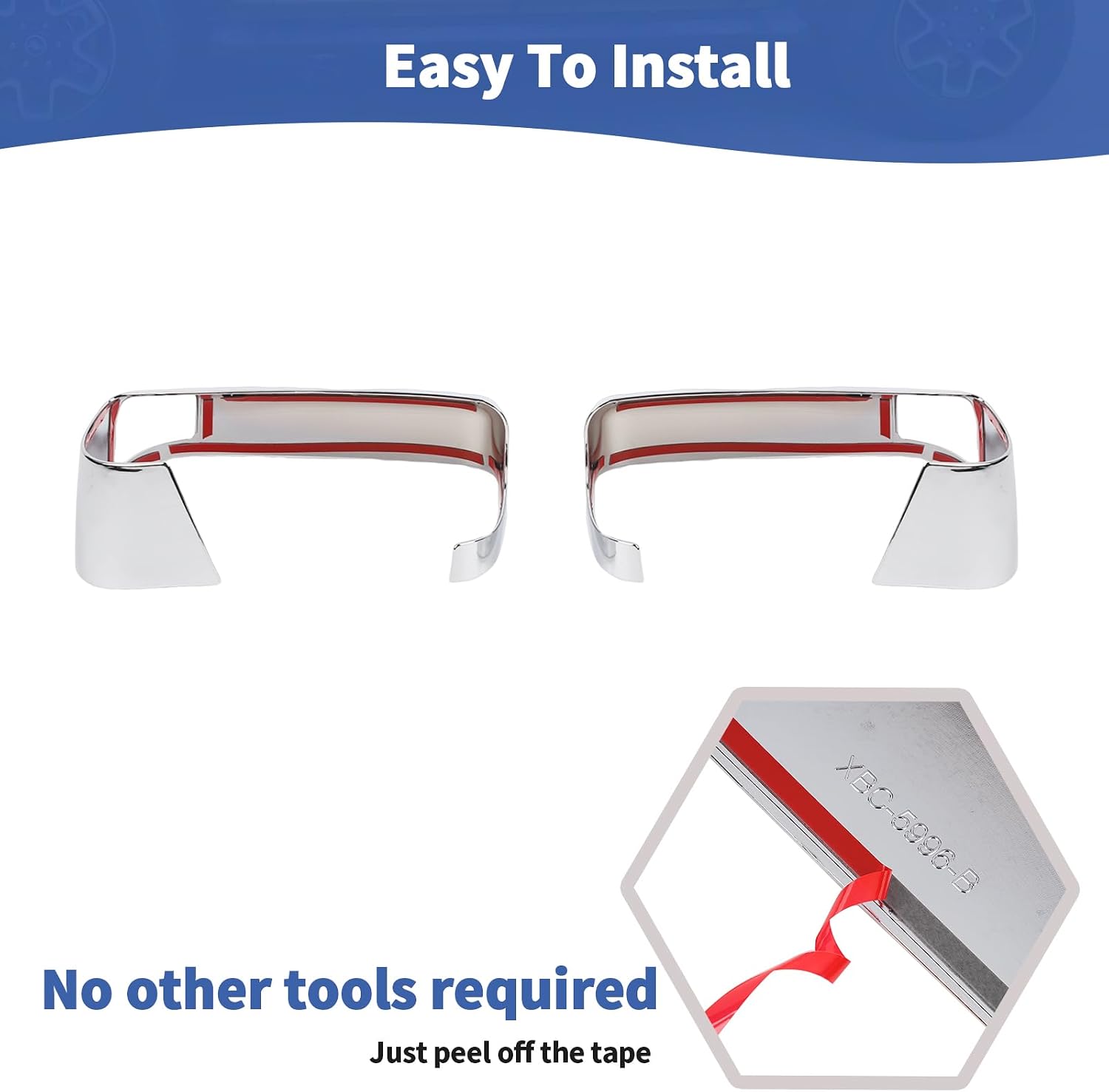 for RAM Sideview Mirror Cap Trim Cover Fit for RAM 2018-Present Chrome Exterior Accessories 2pcs