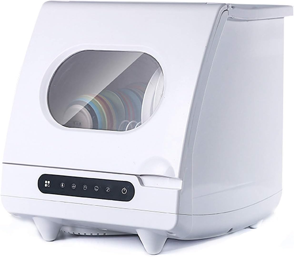Portable Countertop Dishwashers, Compact Mini Fully Automatic Dishwasher, High Temperature Disinfection, Touch, Induction Door, Remova