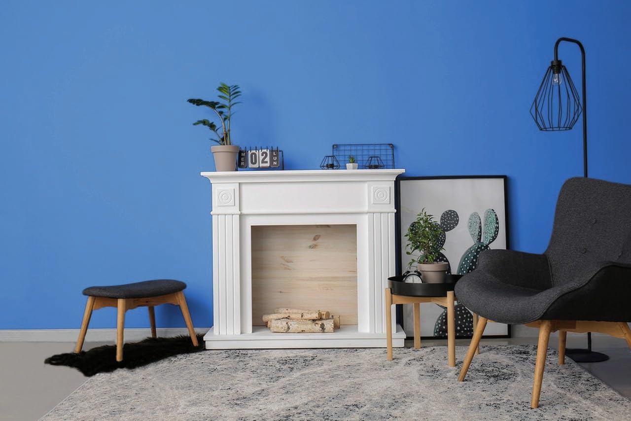 Carta da parati blu da 40 x 1000 cm, per camera da letto, facile da staccare, carta da parati blu per bagno, cucina, carta da parati per affittuari, rimovibile in vinile, autoadesiva, opaca
