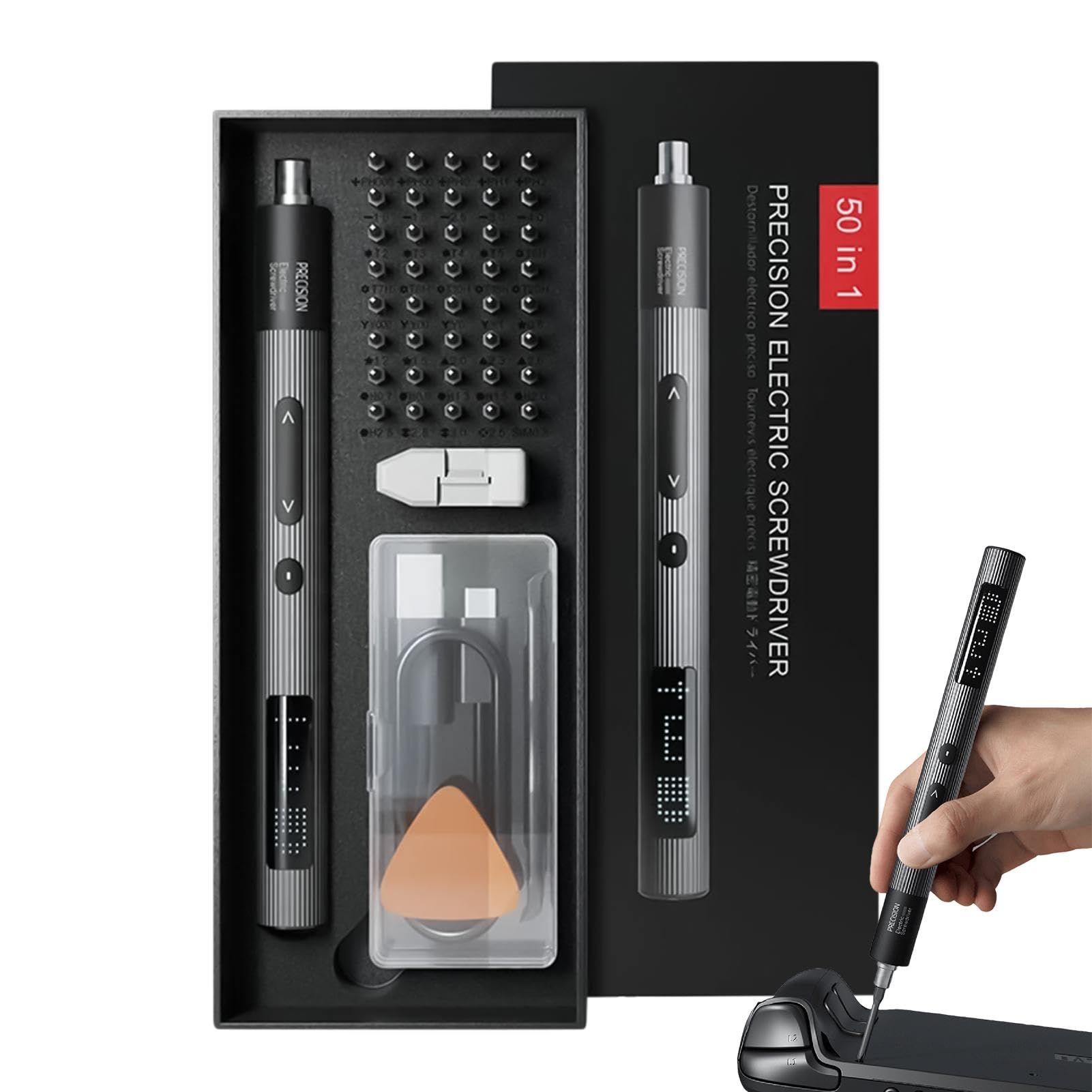Versatile Screwdriver Set, Small Electric Driver, Adjustable Torque Screwdriver, Multi-Functional Repair Tools, Lightweight Screwdriver Kit for Electronics Phone Camera Laptop Watch