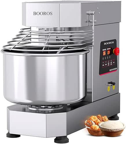 BOOROS Commercial Dough Mixer 750W Dual Rotating Dough Kneading Machine