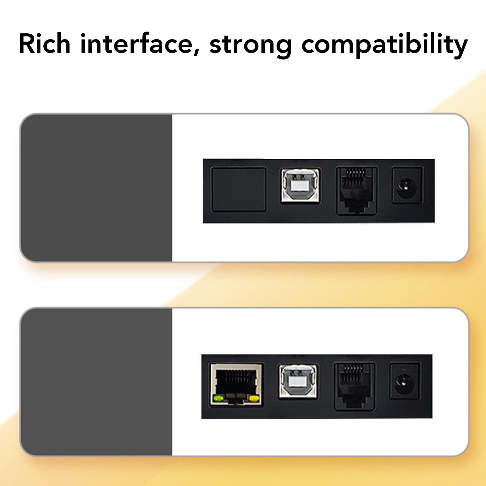 Fafeicy Stampante Termica per Ricevute Bluetooth, Taglierina Automatica 80 Mm, Stampa Veloce, Interfaccia USB, Soluzione per Piccole Imprese (Spina europea)