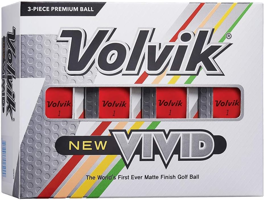 Volvik New Vivid 3-Piece Premium Matte Finish Golf Balls Gift Set Bundle