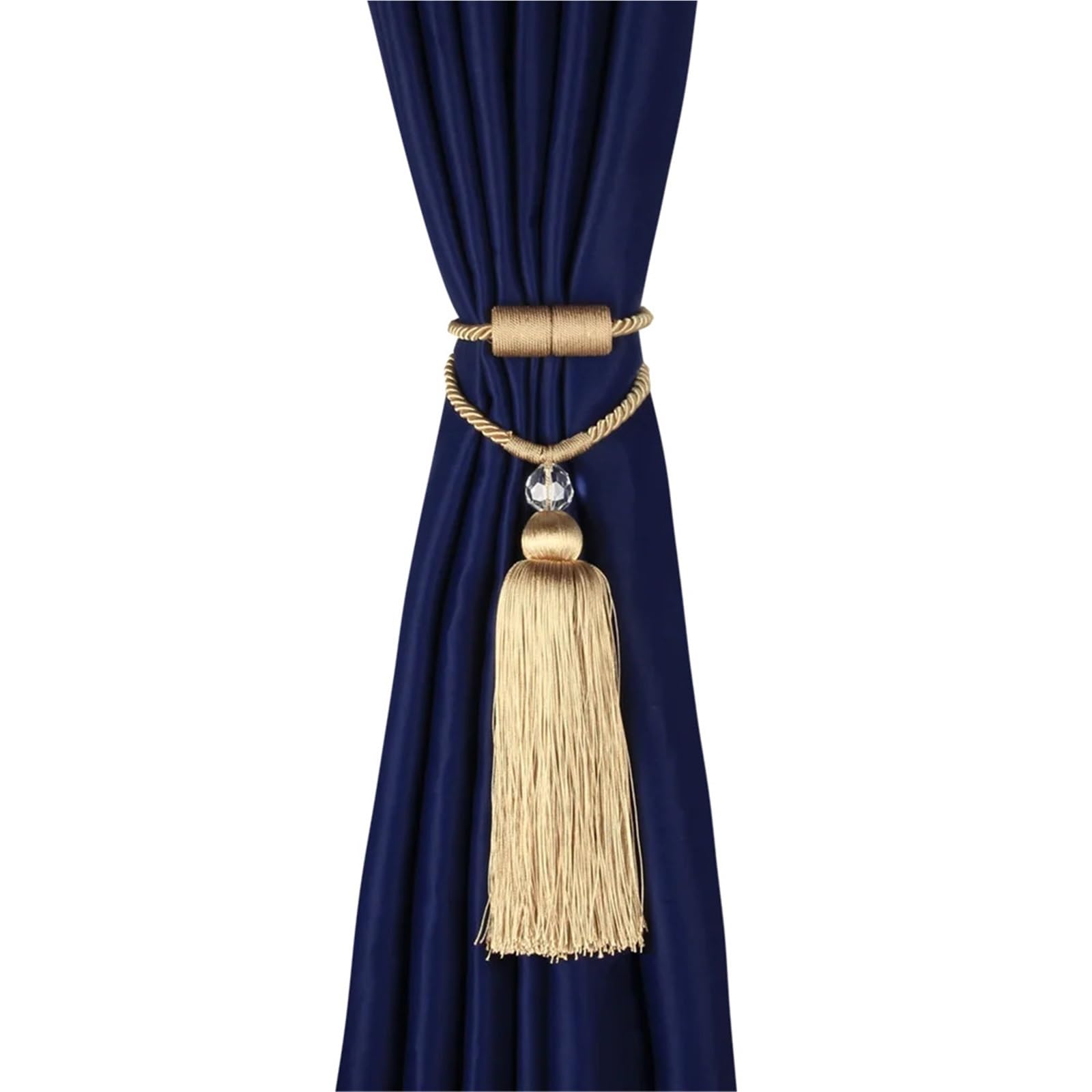 Lot de 10 embrasses magnétiques pour rideaux - Accessoires décoratifs pour chambre à coucher, rideaux de fenêtre - Support à clip (café)