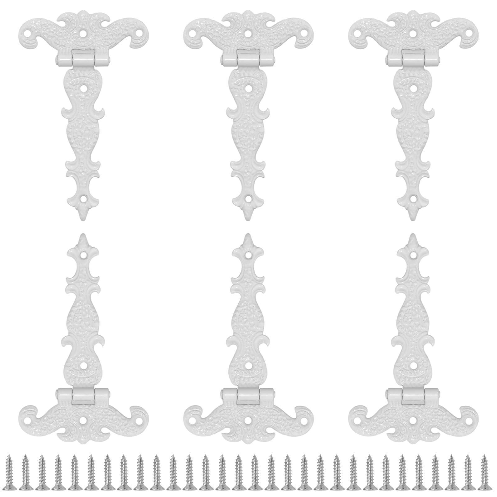 Vintage T-Shape Hinges - Decorative Cabinet Hardware -8