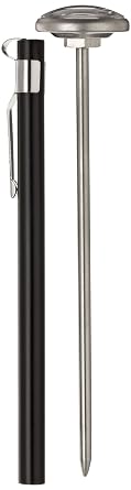 Supco ST02 مقياس حرارة قرص الجيب من الفولاذ المقاوم للصدأ ، 5 "Stem ، 1" Dial ، 0 إلى 220 درجة F