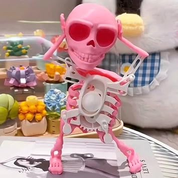 3d Printed Dancing Skeleton Toy |fun Dancing Skull Toy,Amazing Dancing Skeleton Wind Up Skeleton Dancing Toys,Diy Office Desktop Fidget Toys, 3d Dancing Skeleton,Relief Stress Dancing Toys