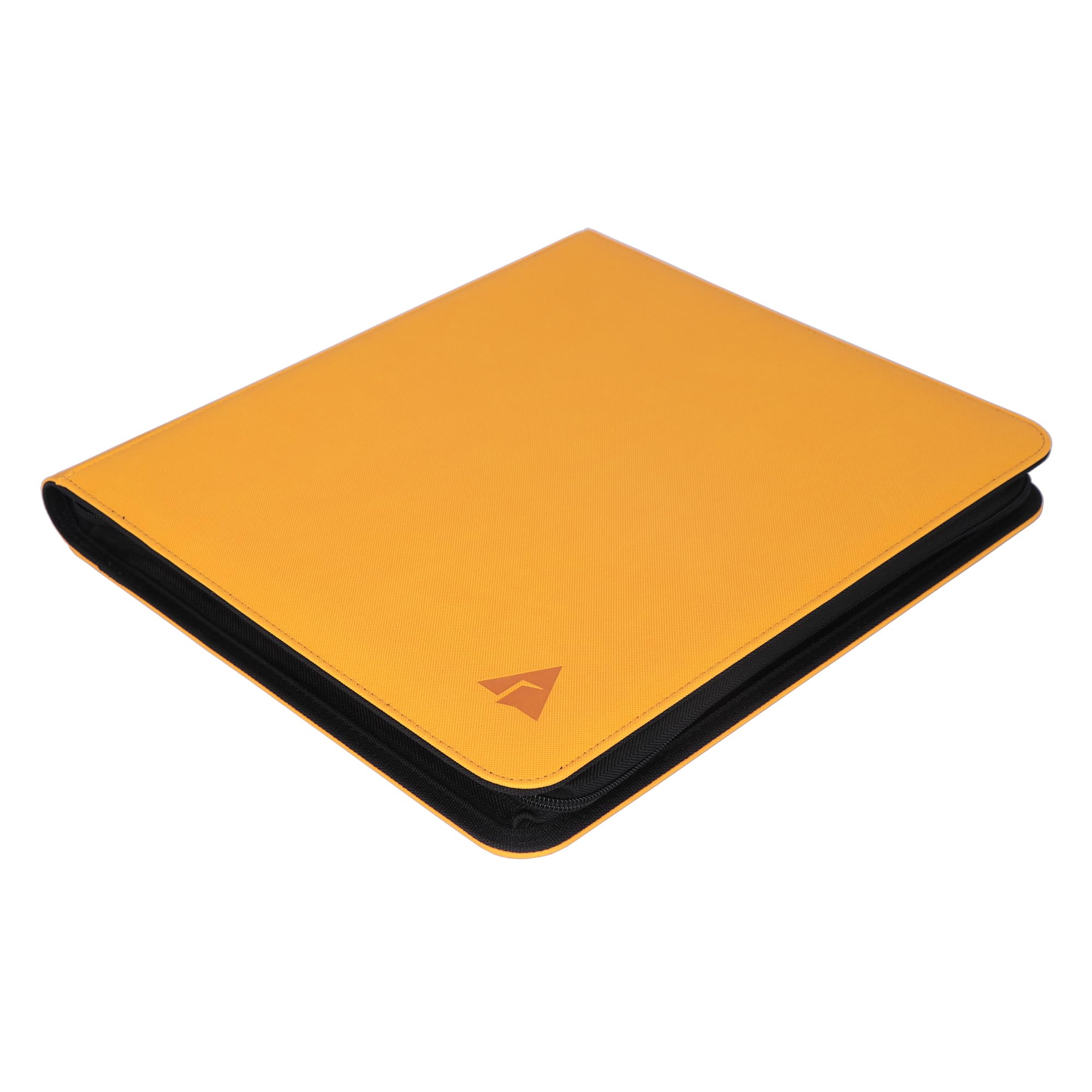 Rayvol Carpeta de tarjetas premium de 12 bolsillos, se adapta a 1104 tarjetas de intercambio, álbum de colección de tarjetas sin anillo de carga lateral para TCG y tarjetas deportivas, color amarillo