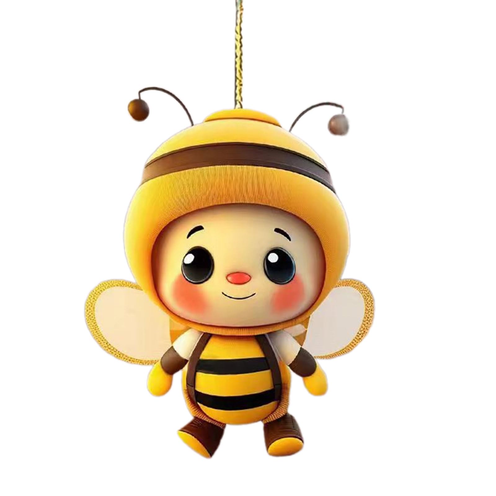 Bees Car Ornament, Acrylic Rear View Mirrorr Hold Mirrorr Hangings Decorations Bag Hangings Ornament Acrylic Bees Decorations