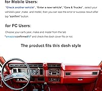 Vista 2 de Yiz Alfombrilla Protectora para Tablero Ajuste Personalizado para Ford F100 F150 F250 F350 Bronco 1980 1981 1982 1983 1984 1985 1986 Protector