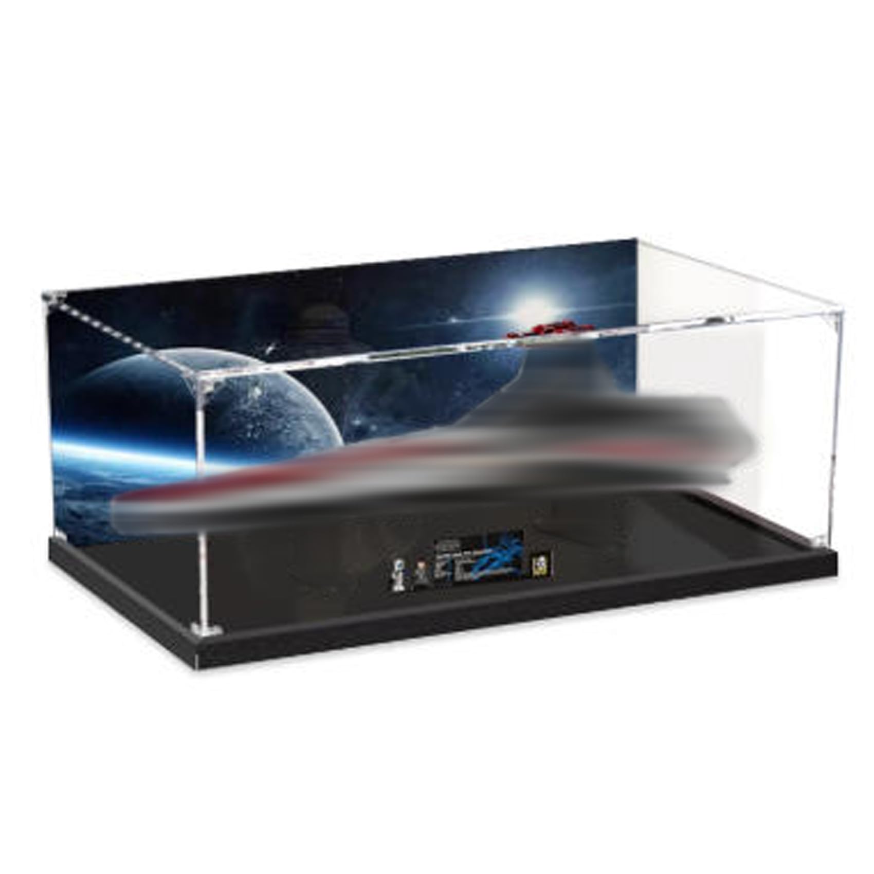 Clear Acrylic Display Case Compatible with Lego 75367 Cruiser Model, Dustproof Transparent Collectible Display Box (Model Not Included) (Background)