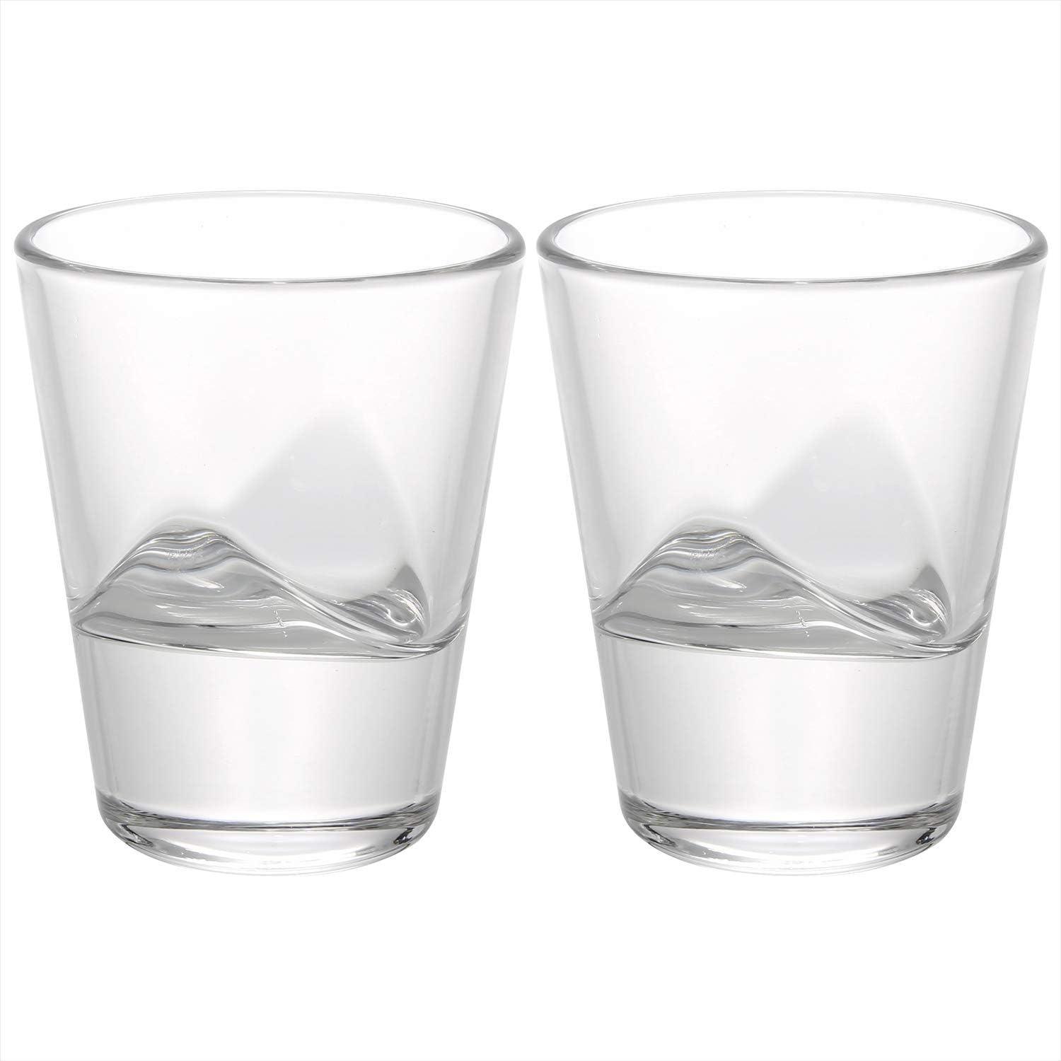 Vetri IB-55 Shot Glass, Clear, 2.7 fl oz (80 ml), "Rialto" Mini Glass, Pair, Comes in a Presentation Box
