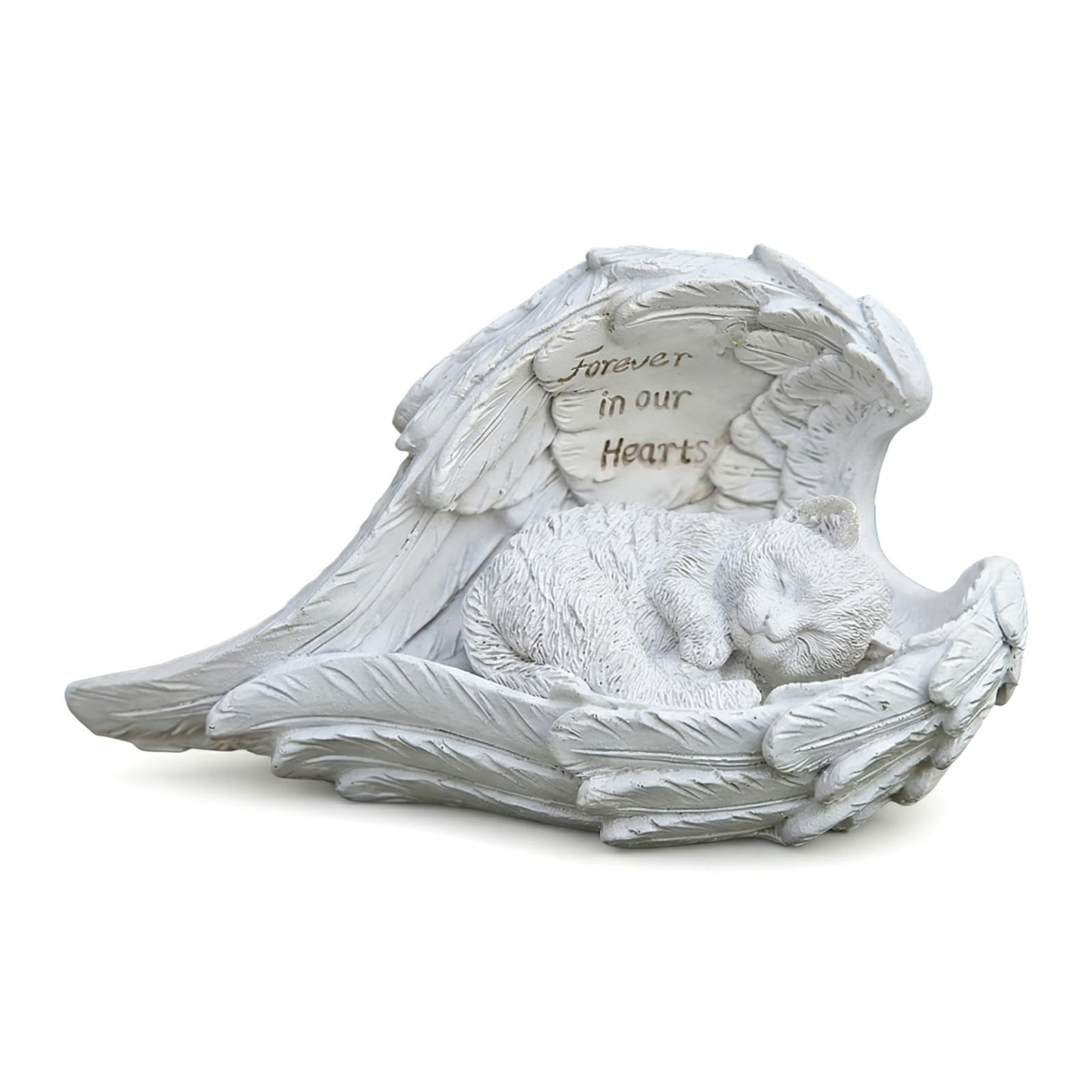 Cmtuuy Style 1 Solar Pet Angel Statue Garden Ornaments Outdoor, Solar Cat/Dog Angel Statue Gardening Gifts, Waterproof Garden Decor For Lawn, Patio, Balcony, Porch - Memorial Gifts (Style 1)