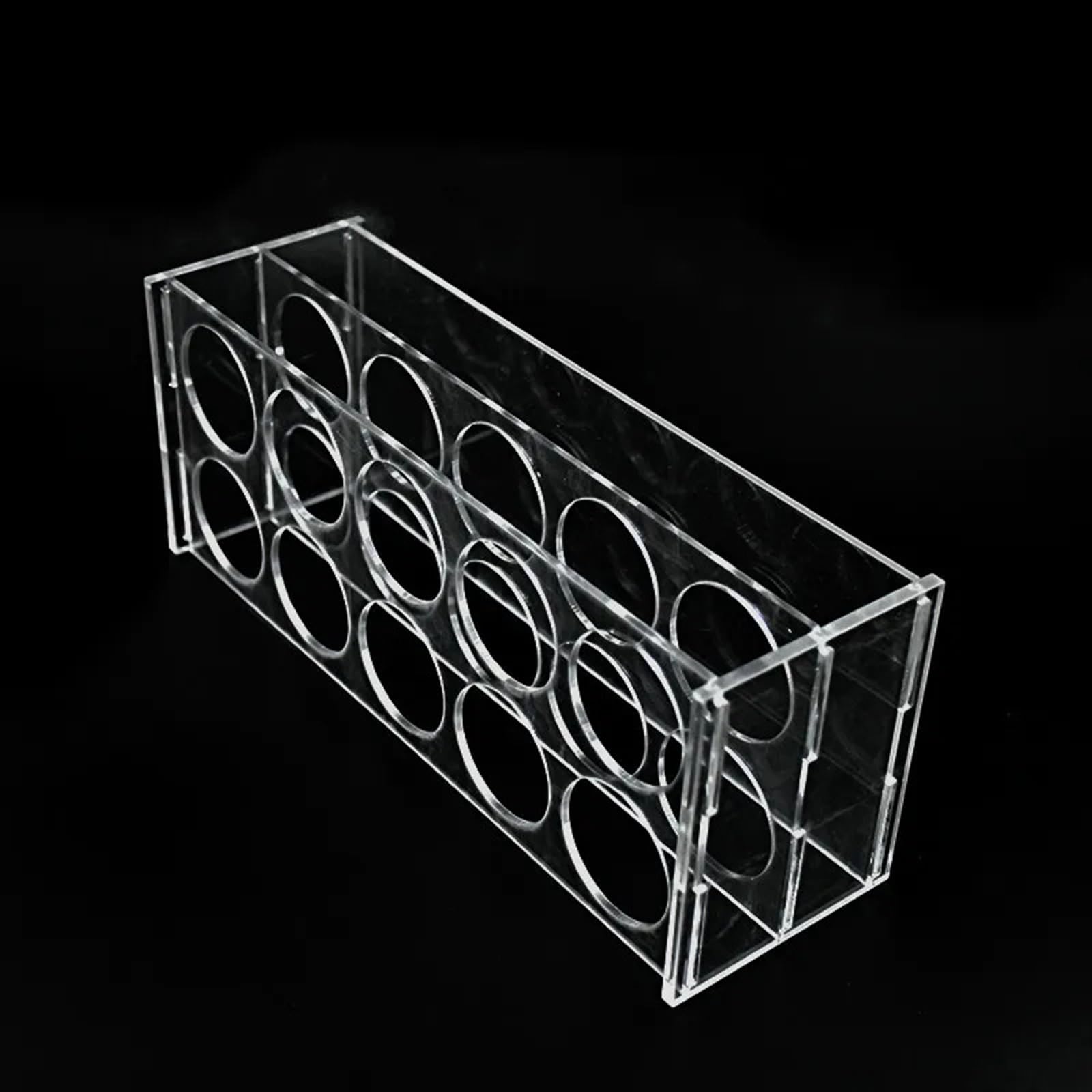 Tubos de ensayo vacíos transparentes con tapas, Rack de equipos de laboratorio for tubos de centrífuga de 100 ml Soporte for 8 tubos Soporte transparente for tubos de ensayo Diámetro 40 mm