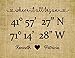 Where it all began - GPS Coordinates Print, Valentine gift for him/her, Gift for couple, Where we met Coordinates Burlap Print (Frame not Included)