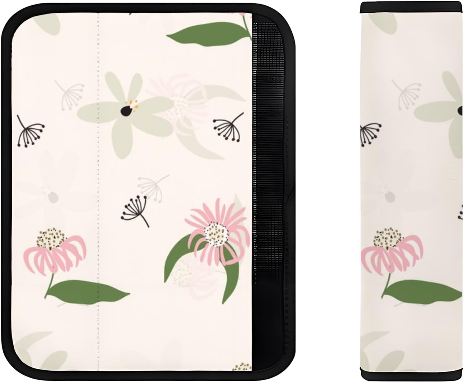 Cute Pastel Floral Seat Belt Pads, Comfortable Seat Belt Covers Accessories All Season Seatbelt Cover General Comfort Universal Strap Safety Car Shoulder Protector Car Cushion