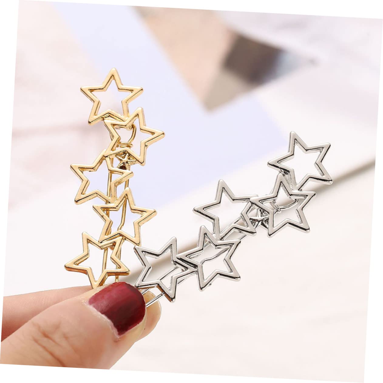 Amazon | NUSITOU 6個 星のかんざし スタイリングヘアクリップ