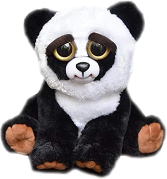 Feisty Pets Black Belt Bobby Plush محشوة الباندا التي تحول Feisty مع ضغط