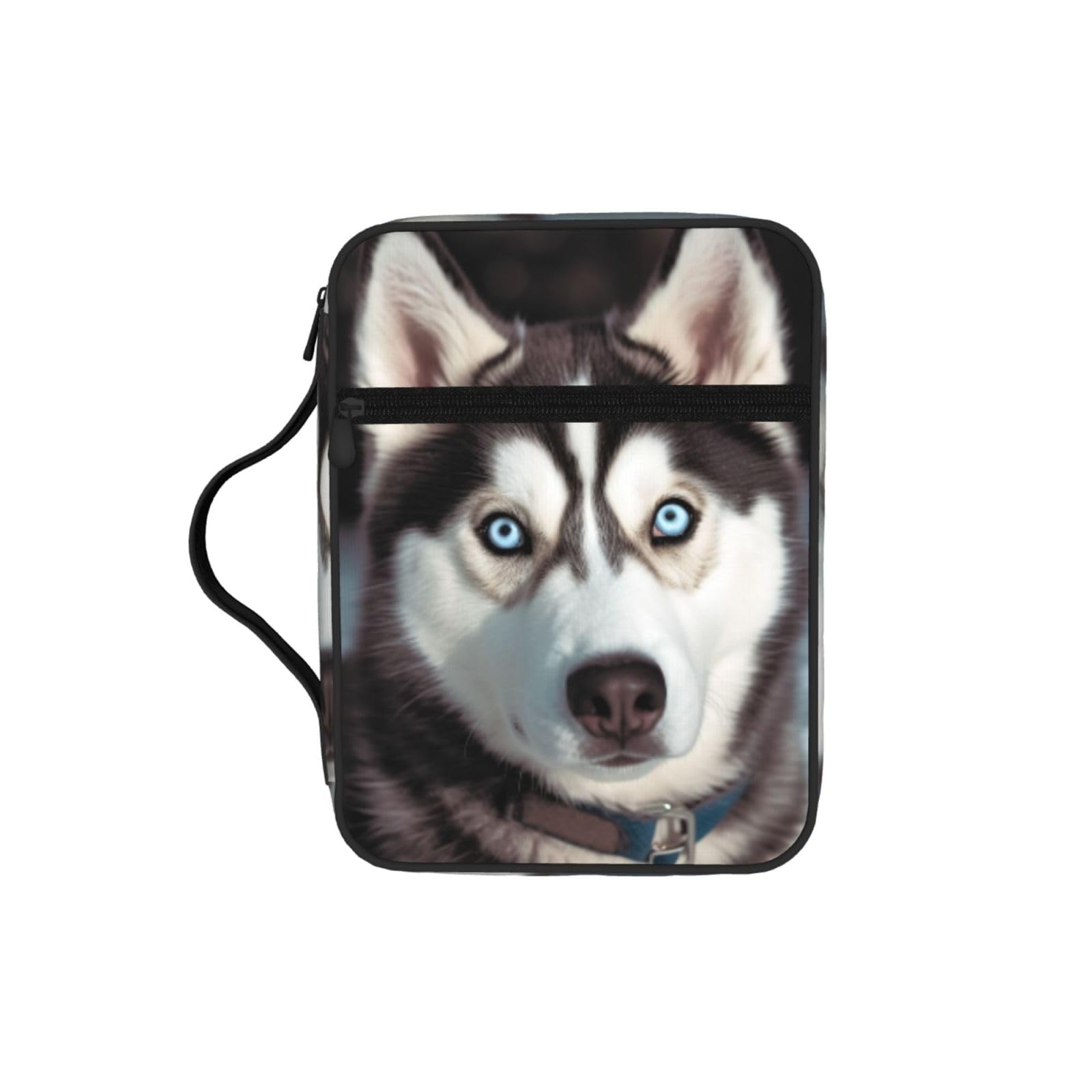Cute Husky Bible Cover Case Waterproof Bible Bag With Handle Organizer Storage Book Cover For Bible Study