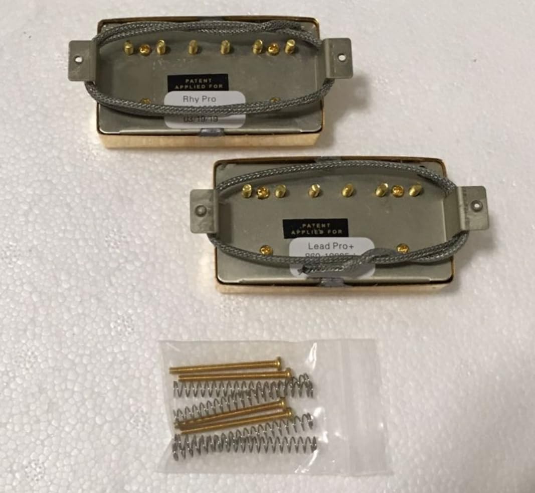Gold Gibson Burstbuker Pro Rhythm & Lead + Humbucker Guitar Pickup Set 2-Conductor