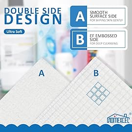 HOMEXCEL Face Towels 200 Count (4 Box), Disposable Makeup Remover Wipes, Super Soft Biodegradable Dry Facial Hand Clean Facial Towels Wash Cloth