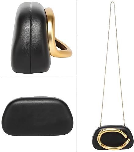 Vista 112 de Bolso cruzado de cadena de moda para mujer, bolso de hombro, bolso de mano acrílico para boda, bolso de noche de concha, clutch formal Un mármol