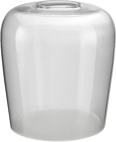 Aspen Creative 23531-60-1, pantalla de cristal transparente para luminaria, luz de tocador, luz de pared, tamaño 5 pulgadas de profundidad x 5-12